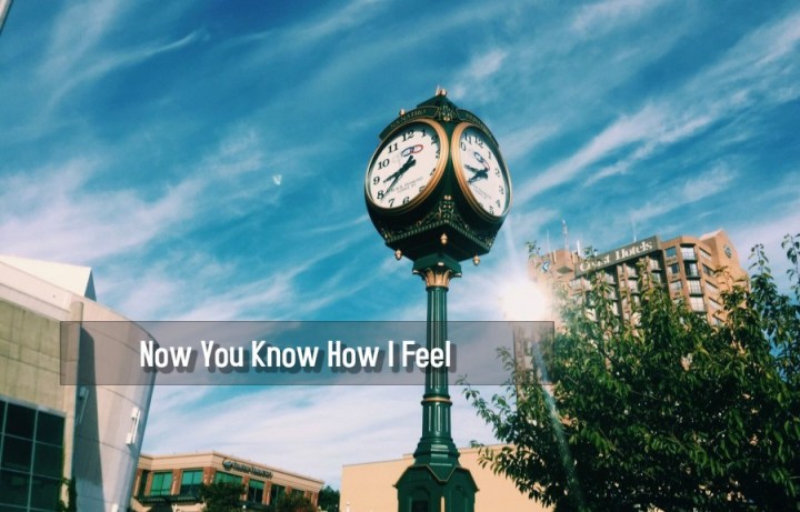 Now You Know How I&nbsp;feel